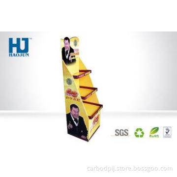 3 Tier Promotion POP Cardboard Display Stand For Cake Retai